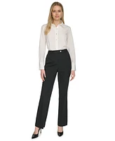 Calvin Klein Women's Pinstripe Modern Fit Trousers