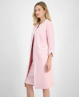 Kasper Womens Sheath Dress Long Stretch Crepe Jacket