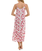Roudelain Women's Printed Tiered Hem Nightgown