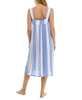 Roudelain Women's Sleeveless Striped Nightgown