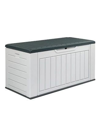 Slickblue Sturdy Deck Box for Outdoor Storage and Weatherproof Organization