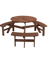 Slickblue 6-Person Outdoor Picnic Table for Comfortable and Stylish Outdoor Dining