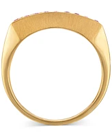 Men's Multi Lab Grown Gemstone Flag Ring (1-3/4 ct. t.w.) in 14k Gold-Plated Sterling Silver