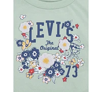 Levi's Baby Girls 2-Pc. Flutter-Sleeve Top & Jean Shorts Set