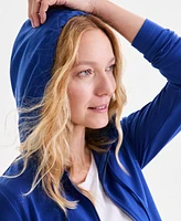 Style & Co Women's Zip-Front Hooded Sweatshirt, Created for Macy's