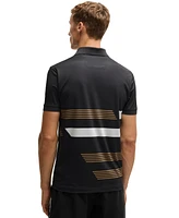 Boss by Hugo Men's Stripe Print Regular-Fit Paddy Polo