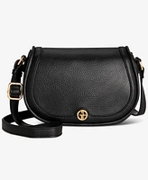 Giani Bernini Pebbled Small Saddle Crossbody, Exclusively at Macy's