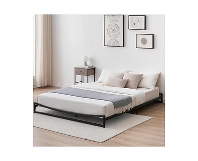 gaomon 6 Inch Metal Platform Queen Size Bed Frame Low Profile with Sturdy Steel Slats Support, Mattress Foundation, No Box Spring Needed, Easy Assembl