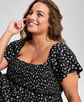 And Now This Trendy Plus Tiered Floral Maxi Dress, Exclusively at Macy's