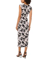 Vince Camuto Women's Printed Crossover Midi Dress