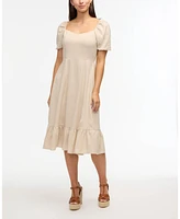 Ellen Tracy Women s Sweetheart Neckline Flounce Dress