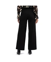 Ellen Tracy Women's Wide Leg Pant with Button Detail