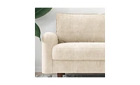 Slickblue Round Arm Loveseat for Elegant and Comfortable Living Room Seating