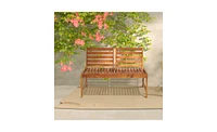 Slickblue Durable Outdoor Patio Bench for Comfortable and Stylish Garden Seating