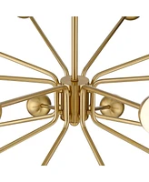 Possini Euro Design Aries 30" Modern Chandelier Ceiling Light Fixture Dining Room Over Table Kitchen Island Foyer Hanging Sputnik 16-Light Led Dimmabl