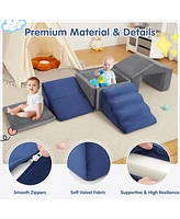 gaomon 6-Piece Kids Sofa, Foam Climbing Blocks Set for Toddlers, Indoor Soft Play with Ball Pit, Crawling and Sliding