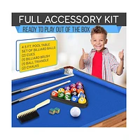 SereneLife 54'' Portable Foldable Pool Table With Accessory Kit