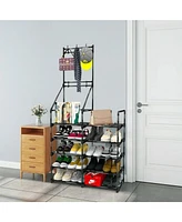 Slickblue 5-Tier Shoe Rack Storage Organizer for Efficient Footwear Organization and Entryway Storage