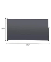 Slickblue Uv Resistant and Waterproof Patio Privacy Screen, Retractable Side Screen Awning