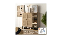 Slickblue Modern Entryway Shoe Cabinet for Stylish and Organized Storage