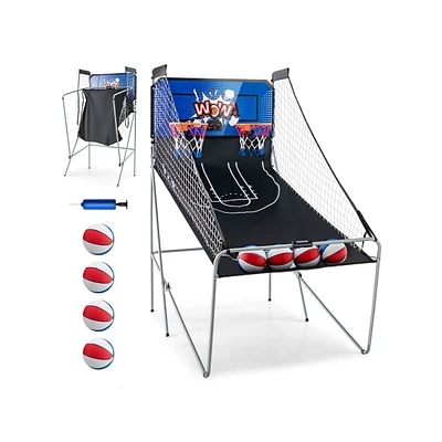 Slickblue Dual Shot Basketball Arcade Game with 8 Modes and 4 Balls