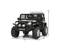 Slickblue 12V Kids Remote Control Electric Ride On Truck Car with Lights and Music