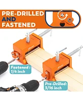 Xdovet Cabinet Clamps Face Frame Cabinet Clamps for Cabinets Installation Easy to Operate and Accurate Positioning Complimentary a Drill Orange-2Pack