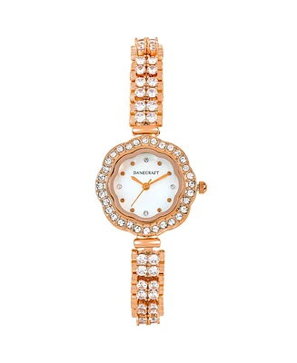 Danecraft Women's 18K Fine Rosegold Plated Analog Watch