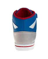 Sonic The Hedgehog Little and Big Boys Hook and Loop High Top Canvas Sneakers