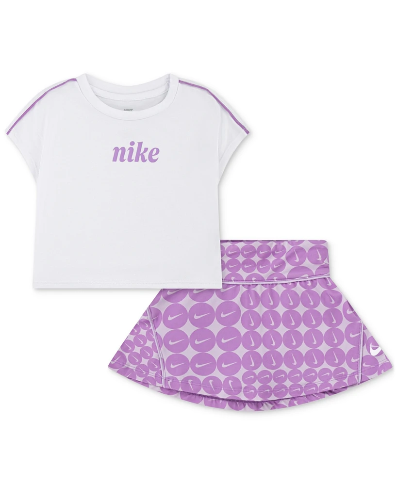 Nike Toddler Girls Dri-fit Scooter T-Shirt & Skort Set