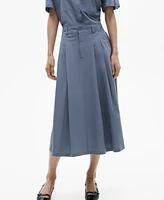 Mango Women's Pleated Midi-Skirt