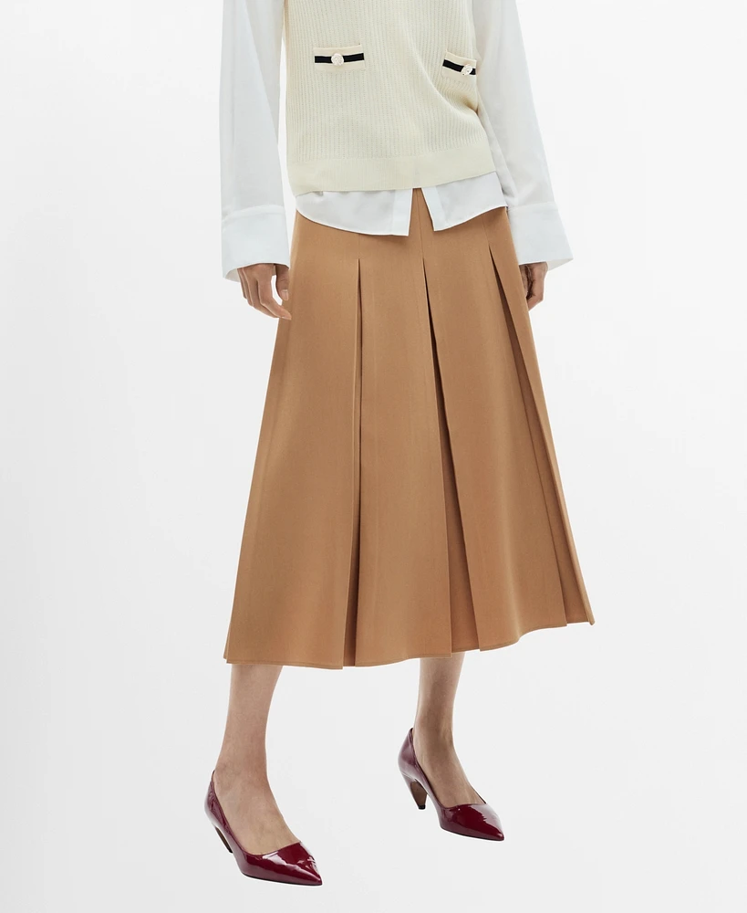 Mango Women's Godet Midi Skirt