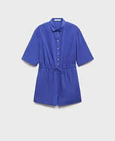 Mango Women's Cotton Short Jumpsuit