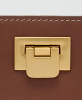 Mango Women's Metallic Detail Mini Shopper Bag