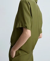 Mango Women's Short Sleeve Fluid Shirt