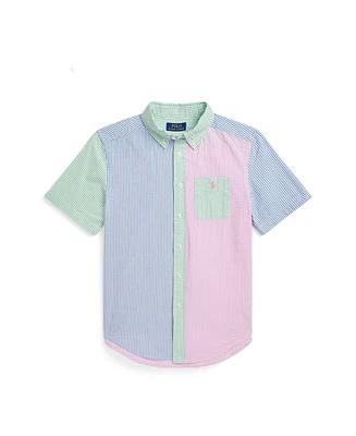 Polo Ralph Lauren Big Boys Striped Seersucker Fun Shirt