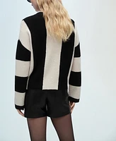 Mango Women's Striped Knit Sweater