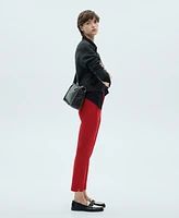 Mango Women's Straight-Fit Cotton Pants