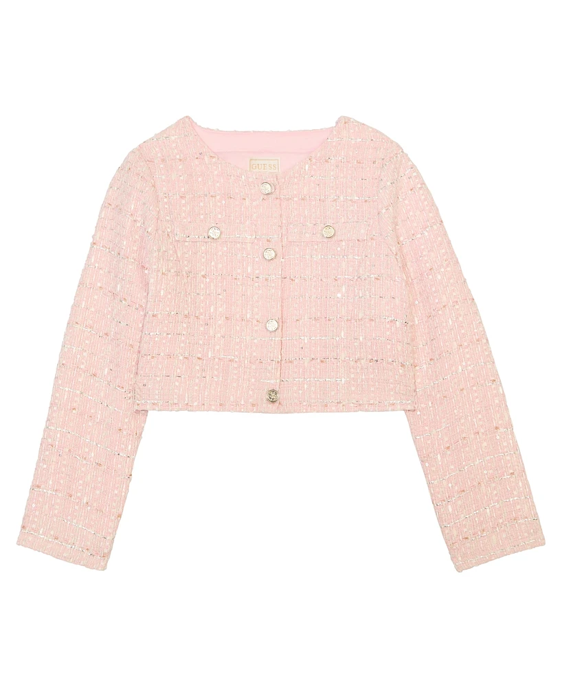 Guess Big Girls Lurex Tweed Jacket