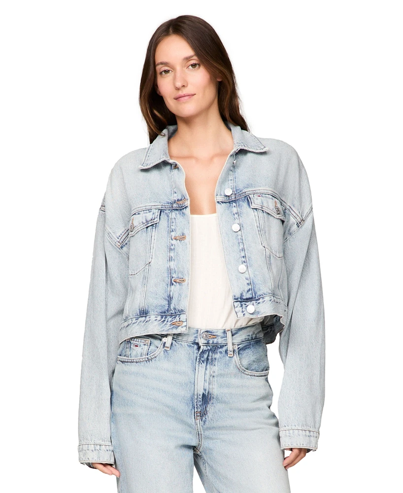 Tommy Jeans Women's Oversized Crop Trucker Jacket