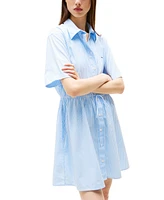 Tommy Jeans Women's Cotton Stripe Mini Shirt Dress