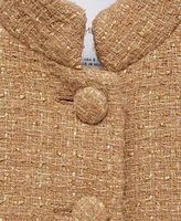 Mango Women's Mandarin Collar Tweed Blazer