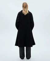 Mango Women's Handmade Oversized Wool Coat