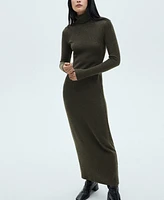 Mango Women's Knitted Turtleneck Dress