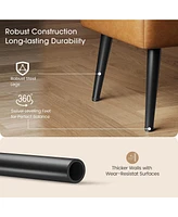 Storage Ottoman Bench, End of Bed Bench with The Stitching and Synthetic Leather, Dual Safety Hinges, 660 Lbs Load, Upholstered Storage Bench for Bedr