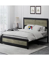 gaomon Full Size Bed Frame with Headboard