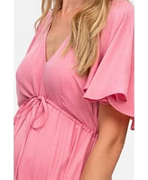 Pietro Brunelli Maternity Maternity Pietro Brunelli Flared Sleeve Maxi V-Neck Valentina Dress