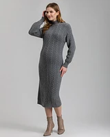 Pietro Brunelli Maternity Cable Knit Mock Neck Elettra Dress