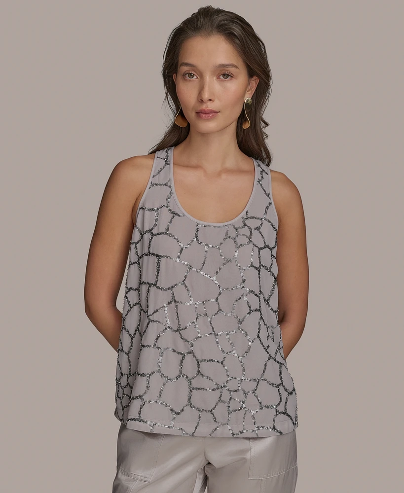 Donna Karan New York Women's Scoop-Neck Embellished Tank Top