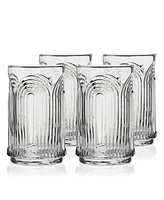 Viski Deco Beau Highball Glasses, Set of 4